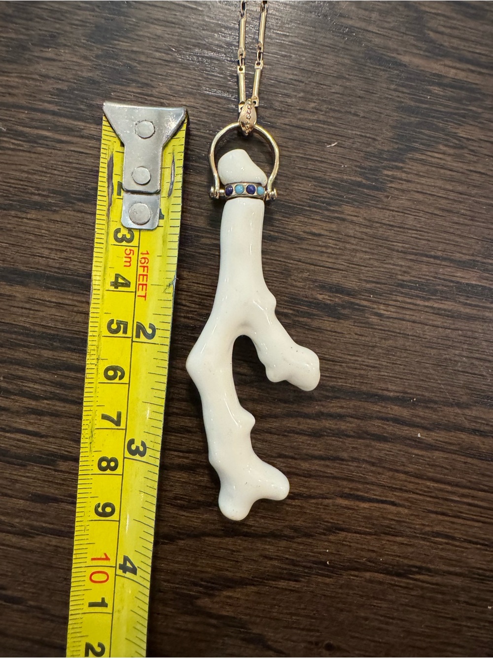 Stella & Dot Cameron Enameled White Coral Branch Long Necklace Adjustable - Picture 4 of 8